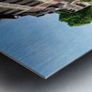 Timber houses by the canal in Strasbourgs Petit France district Metal print