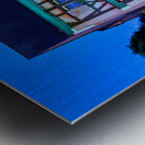 Timber framed houses in Colmar at night with soft lights Metal print