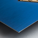 Timber framed houses in Colmar with clear blue sky above Metal print