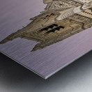 People walk near Auxerre Cathedral Saint Etienne Metal print