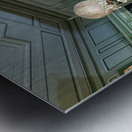 Chateau de Cheverny interior with piano and bookshelves Metal print