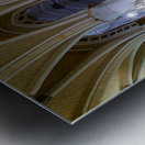 Chartres Cathedral interior with detailed white altar and sculpt Metal print