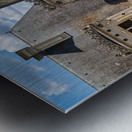 View of gardens at Chateau de Chambord in France on a sunny day Metal print