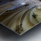 Cathedral interior in Chartres with detailed white altar area Metal print