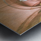 Long hallway with statues in Palace of Versailles Paris France Metal print