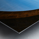 Exploring the historic walls of Carcassonne in France under blue Metal print