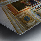 Walk through grand halls in Palace of Versailles in Paris France Metal print