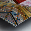 Historic bed at Chateau de Chenonceau in France Metal print