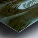 Inside Mont Saint Michel Abbey in Normandy France with stone co Metal print