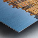 Sunrise at Honfleur harbour in Normandy France with reflections Metal print