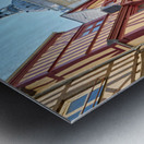 Walking in Rouen near Le Gros Horloge clock in Normandy France Metal print