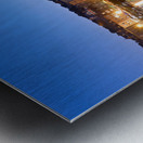 Harbour view of Honfleur at dusk with boats and buildings Metal print