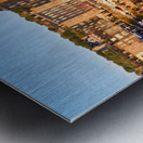 Sunrise view of Honfleur harbor in Normandy France with reflect Metal print