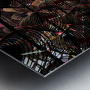 Spiral incense coils fill temple interior in Hong Kong Metal print