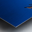 Night lights and waterfront dining in Dubai cityscape Metal print