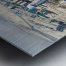 Skyline view of Dubai with skyscrapers and artificial lake Metal print