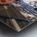 Fishmongers show fresh catch at market in Dubai UAE Metal print