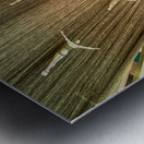 Dubai Mall waterfall features diving sculptures in UAE Metal print