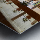 Diving figures at Dubai Mall waterfall attract many visitors Metal print