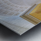 Steps in Residenz Palace in Munich with yellow walls and statues Metal print