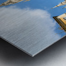 Crowd gathers near town hall in Marienplatz Munich Germany Metal print