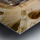 Grand concert hall with organ and empty seats. Metal print