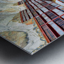 Vast ornate library with countless books painted ceiling and  Metal print