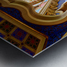 Stunning ornate synagogue interior featuring colorful arches an Metal print