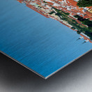 Pragues iconic Charles Bridge Vltava River and historic city  Metal print