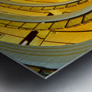 View down a multi story hotel atrium in Shanghai China Metal print