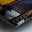 Buddha statue in ornate temple in Shanghai China Metal print