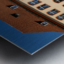 Visitors enjoy main square of Landsberg am Lech in Bavaria Germa Metal print