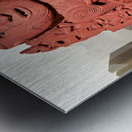 Maori carving in Auckland War Memorial Museum in New Zealand Metal print