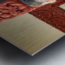 Maori carving at Whakarewarewa village in Rotorua New Zealand Metal print