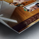 Haka dance at Whakarewarewa Maori Village Rotorua Metal print