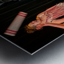 Maori haka dance performance in Auckland New Zealand Metal print