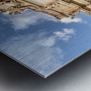 Tourists gather at Trevi Fountain in Rome during a sunny day Metal print