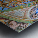 Frescoes in Raphael rooms at Vatican Museums in Rome Metal print