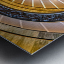 Visitors walk down Bramante staircase in Vatican Museums in Rome Metal print