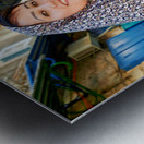 Portrait of a woman in Jerusalem Israel walking on a street Metal print