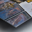 Orthodox Church interior in Jerusalem with icons and decorations Metal print