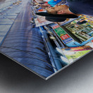 Visitors explore Mahane Yehuda Market in Jerusalem during daytim Metal print