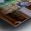 Fresh produce and activity in Mahane Yehuda Market Jerusalem Metal print