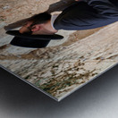 Prayers at the western wall in jerusalem Metal print