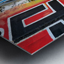 West bank separation wall with street art in Bethlehem Jerusale Metal print