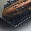 West Bank separation wall in Bethlehem shows murals and artwork Metal print