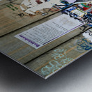 View of the separation wall in Bethlehem with graffiti and art Metal print