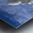 Taj Mahal stands in Agra with clear sky and reflecting pool Metal print
