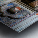 Decorated house in Mandawa showing traditional Shekhawati style Metal print