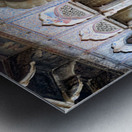 Decorated painted houses and colorful clothes in Mandawa Rajasth Metal print